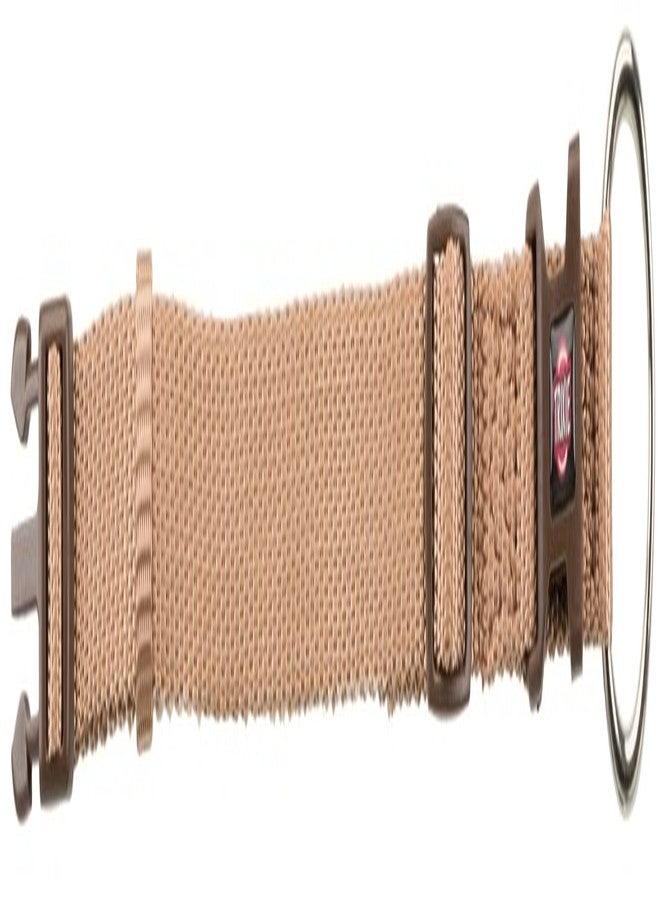 Trixie Premium Dog Collar Belt, Stylish Design, Adjustable Webbing Tape, Strain Relief, with Leash Connector, Neck Collar for Dogs, 35-55 cm (M-L, Caramel) - Image 2